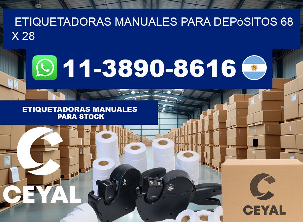 etiquetadoras manuales para depósitos 68 x 28