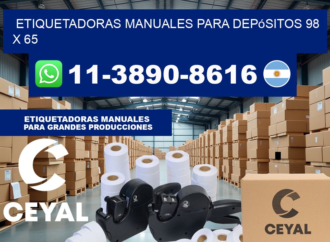 etiquetadoras manuales para depósitos 98 x 65