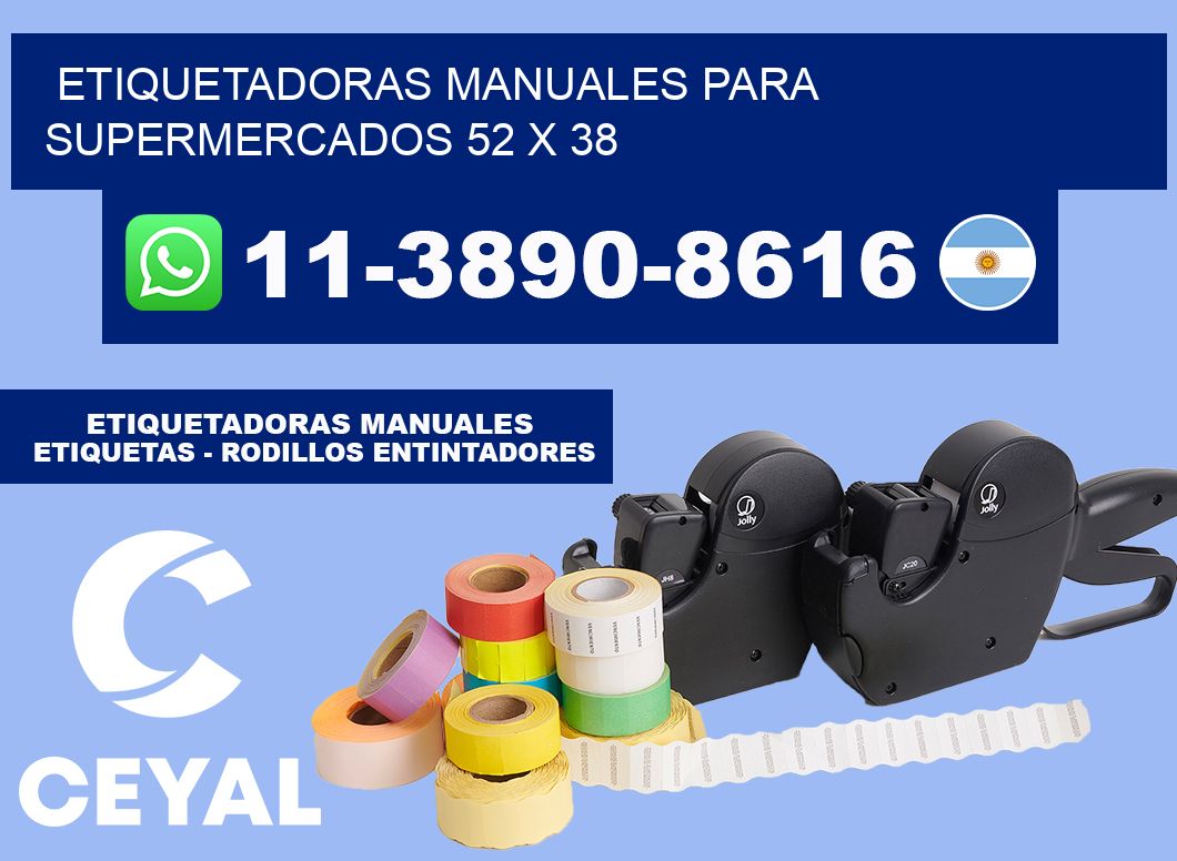 etiquetadoras manuales para supermercados 52 x 38
