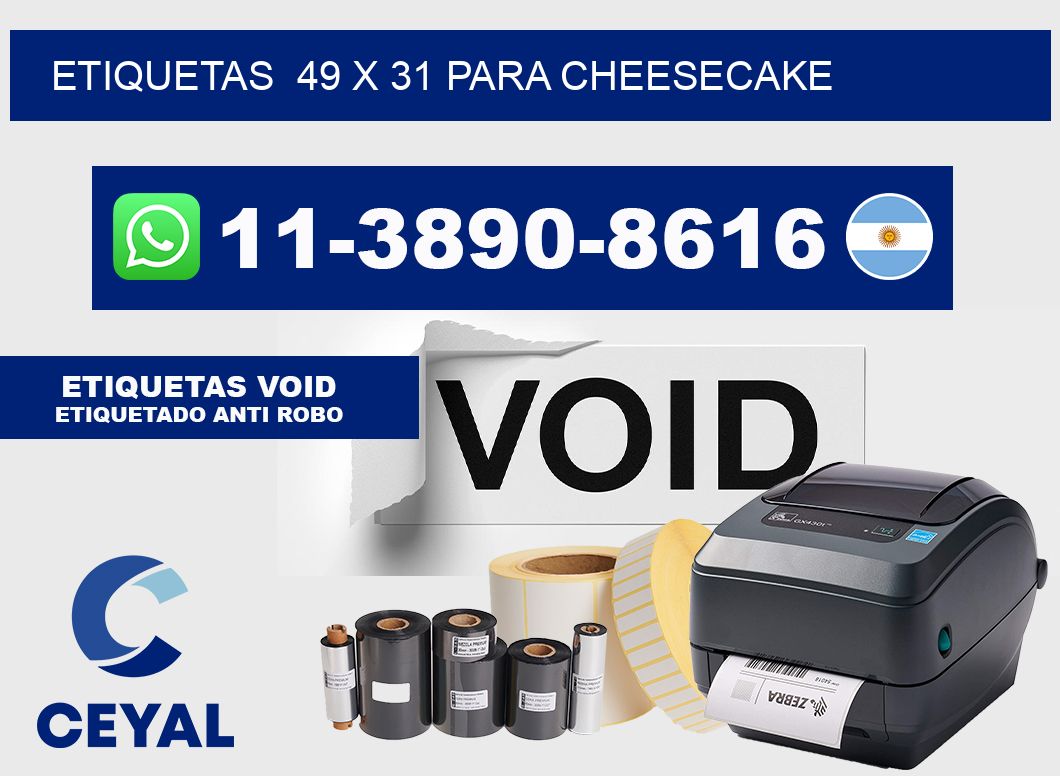 etiquetas  49 x 31 para Cheesecake