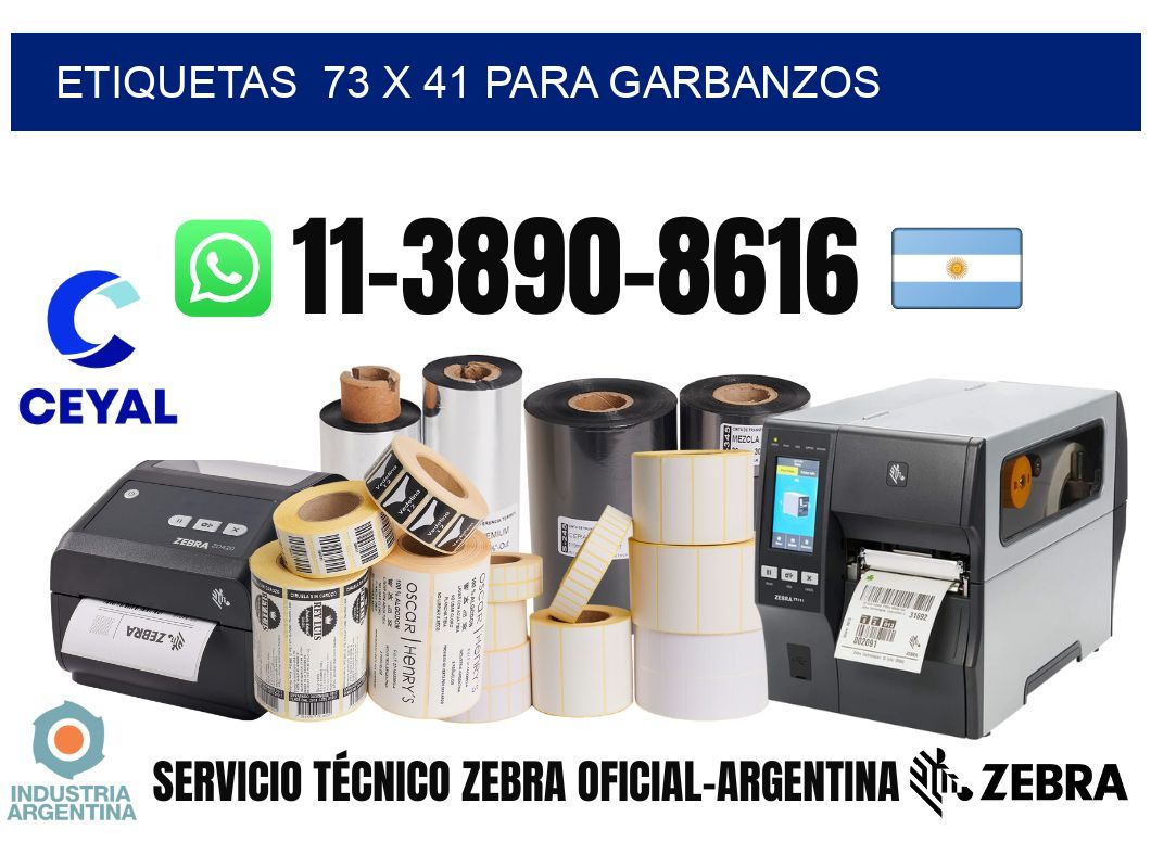 etiquetas 73 x 41 para Garbanzos
