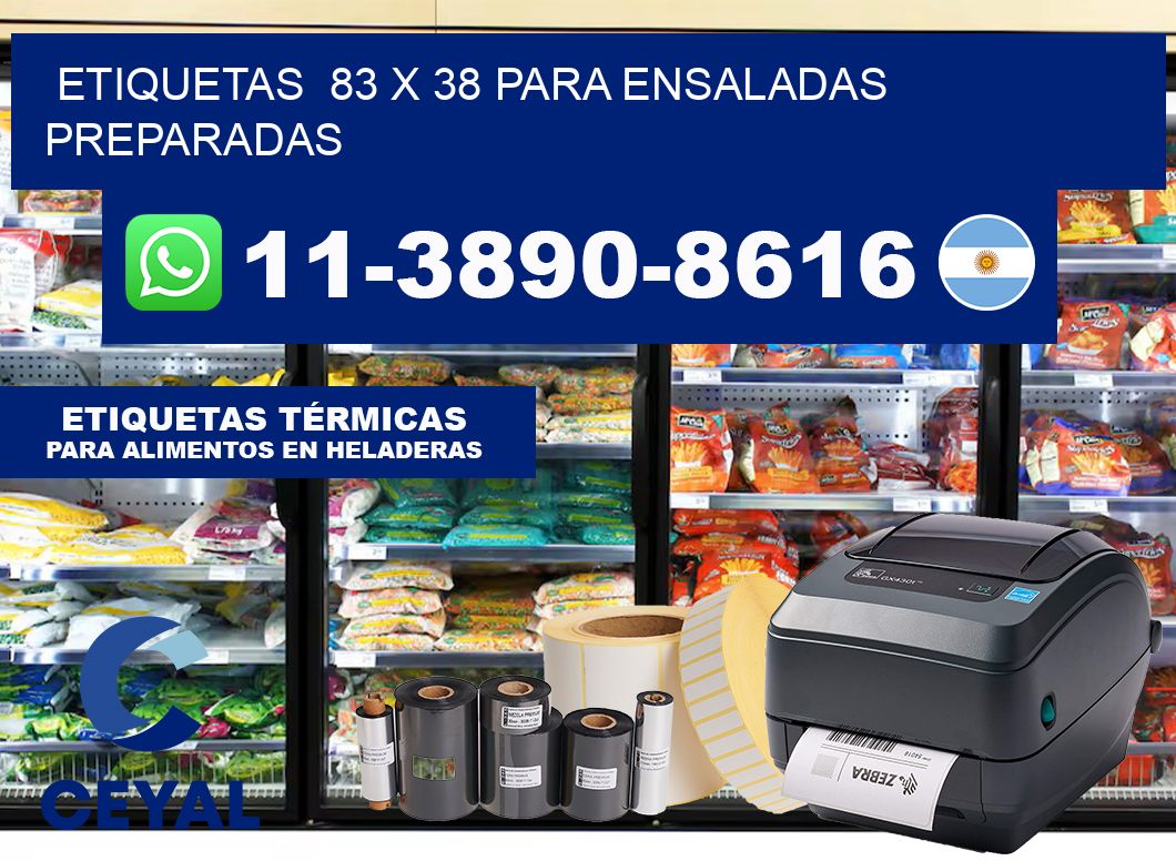 etiquetas  83 x 38 para Ensaladas preparadas
