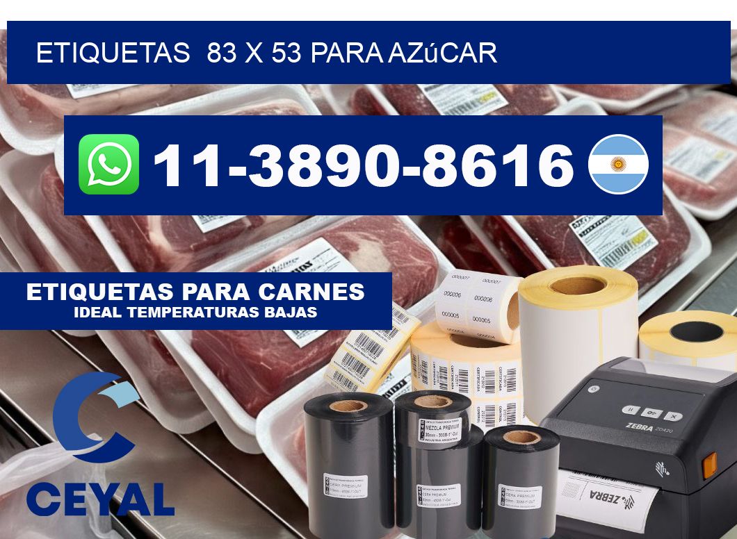 etiquetas  83 x 53 para Azúcar