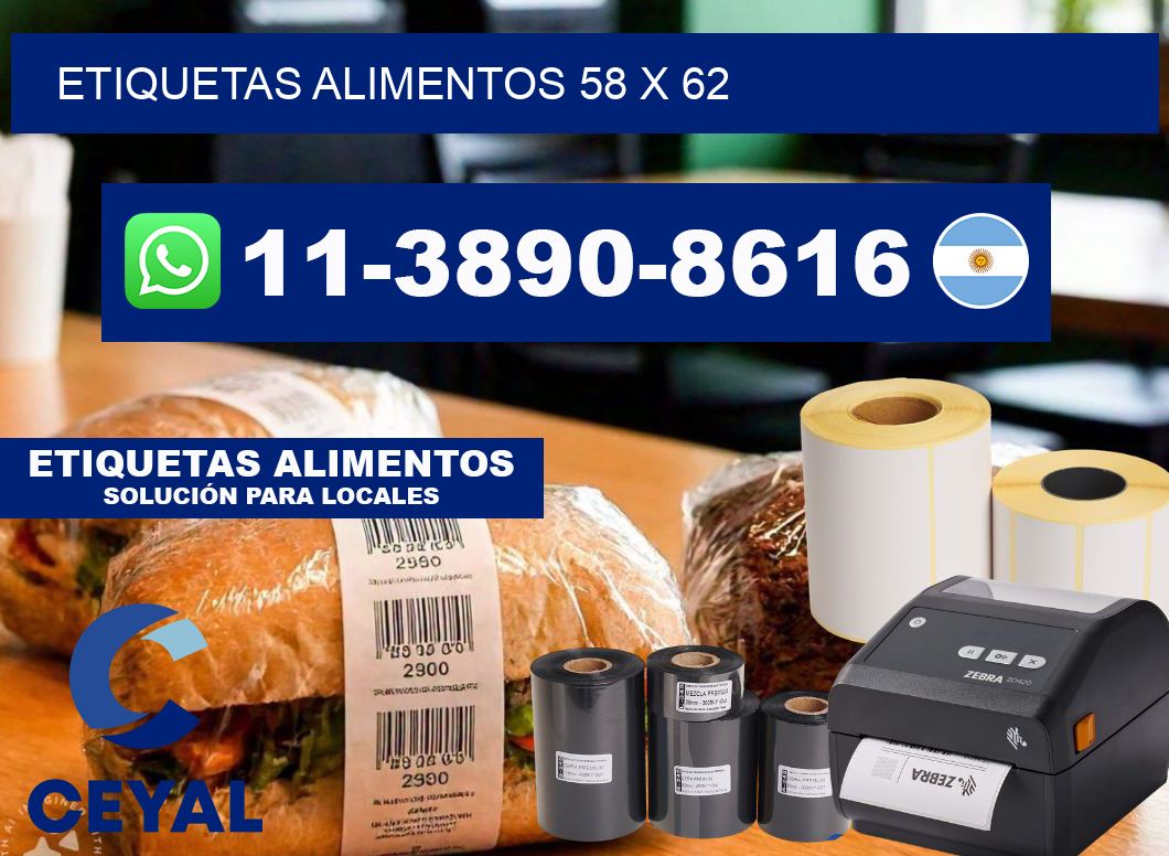 etiquetas alimentos 58 x 62
