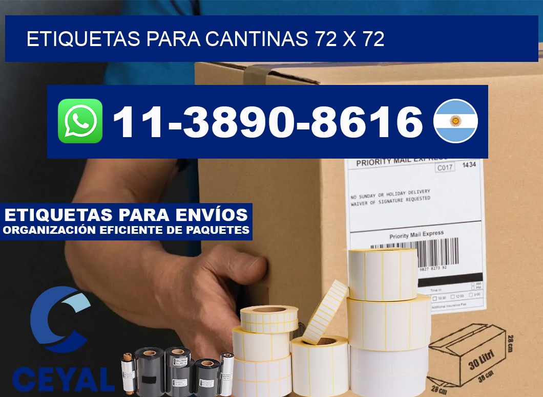 etiquetas para Cantinas 72 x 72