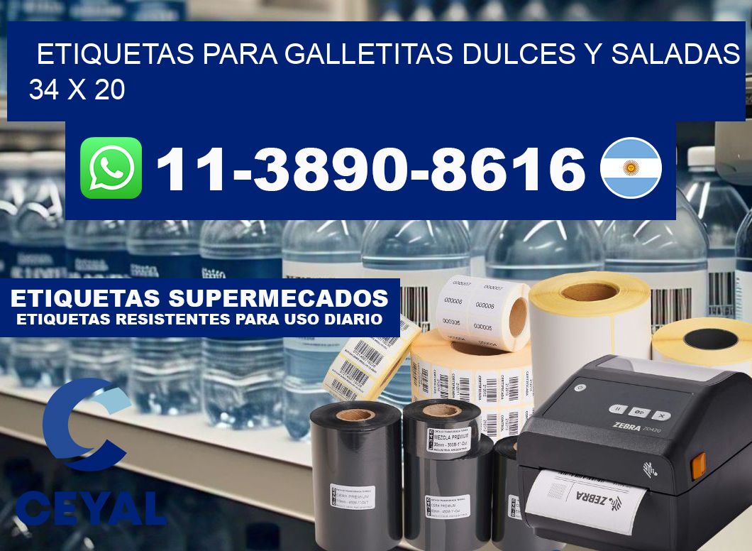etiquetas para Galletitas dulces y saladas 34 x 20