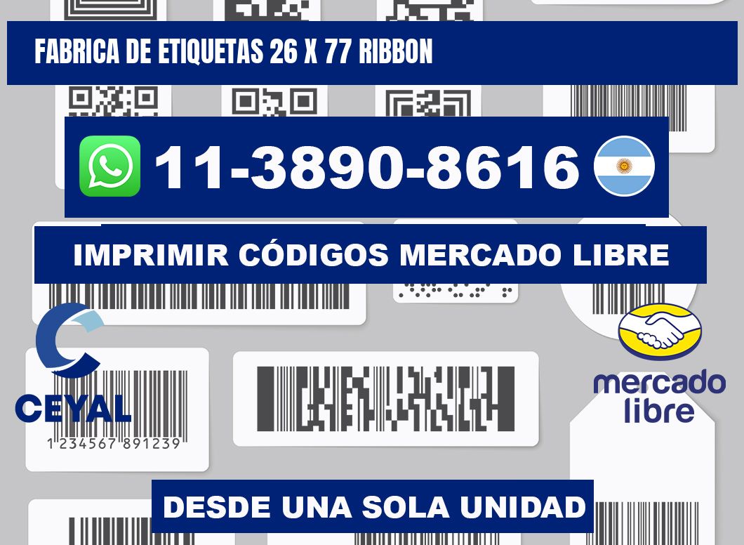 fabrica de etiquetas 26 x 77 ribbon