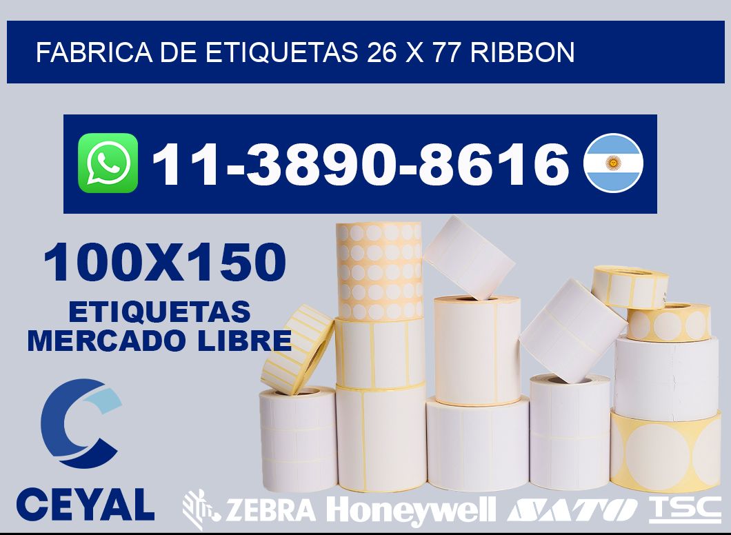 fabrica de etiquetas 26 x 77 ribbon