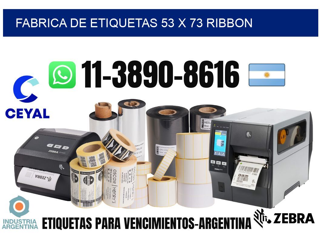 fabrica de etiquetas 53 x 73 ribbon