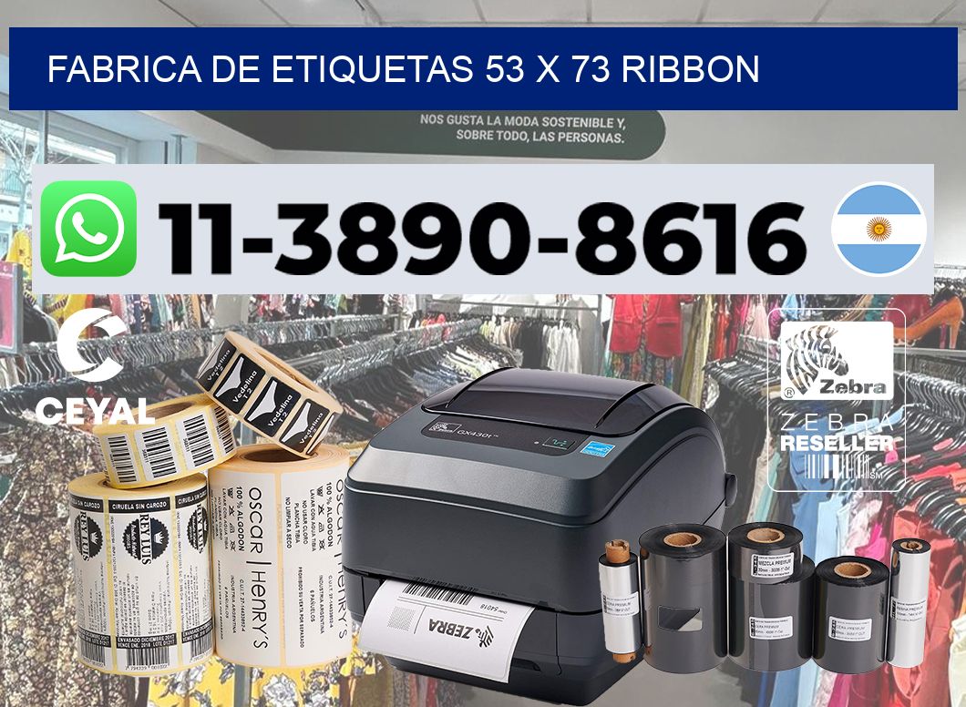 fabrica de etiquetas 53 x 73 ribbon