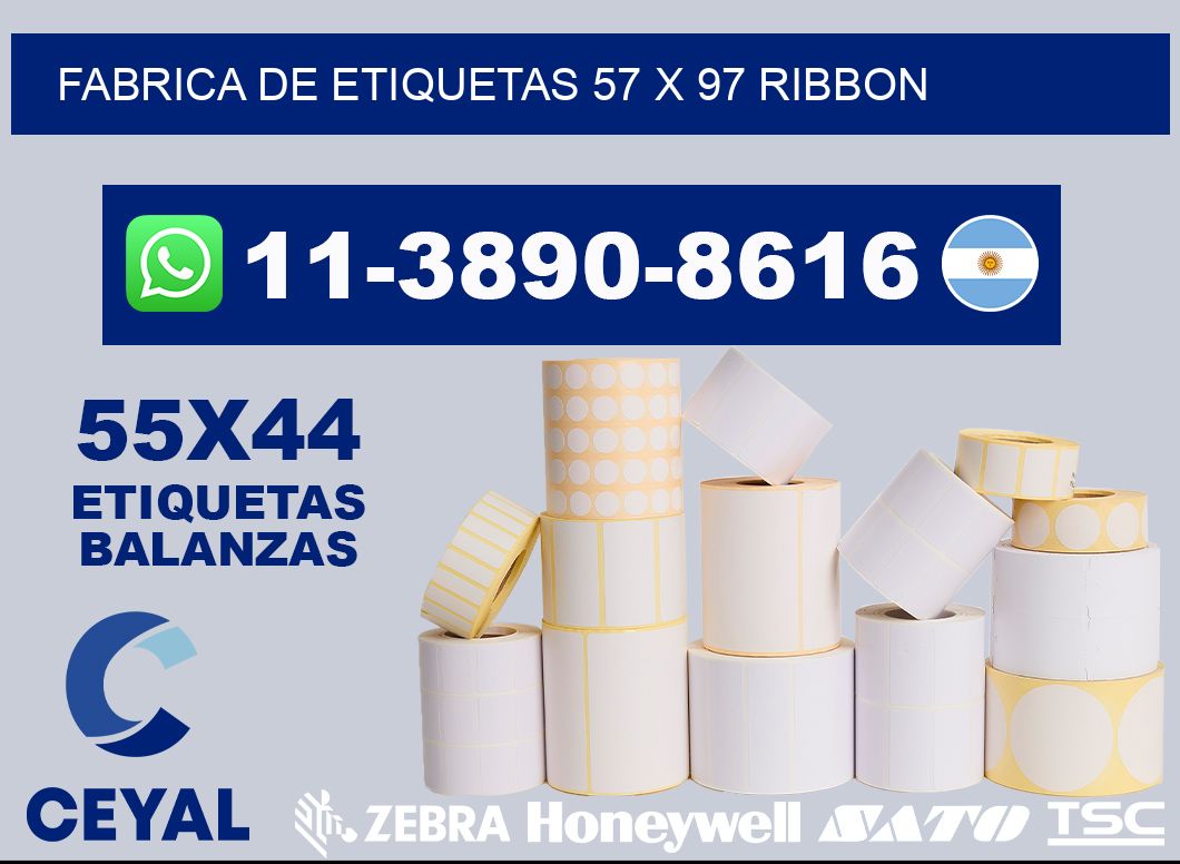 fabrica de etiquetas 57 x 97 ribbon