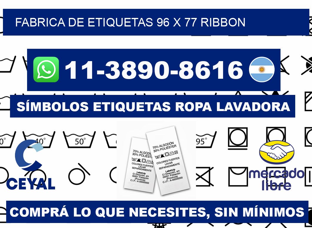 fabrica de etiquetas 96 x 77 ribbon