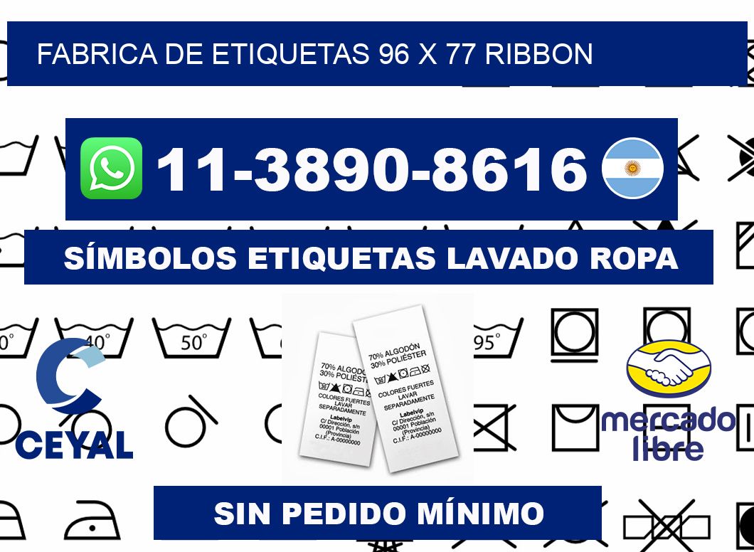 fabrica de etiquetas 96 x 77 ribbon