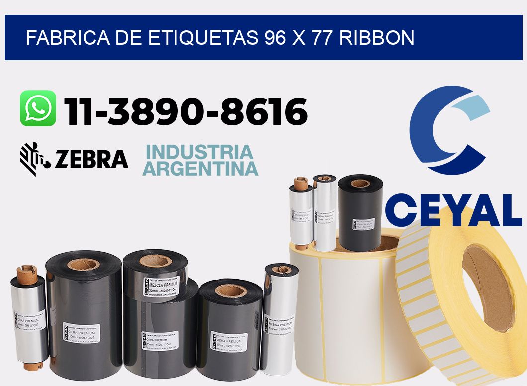 fabrica de etiquetas 96 x 77 ribbon