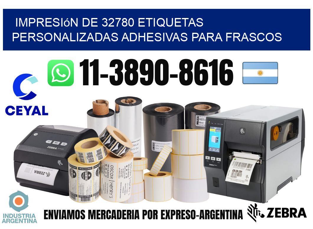 impresión de 32780 etiquetas personalizadas adhesivas para frascos