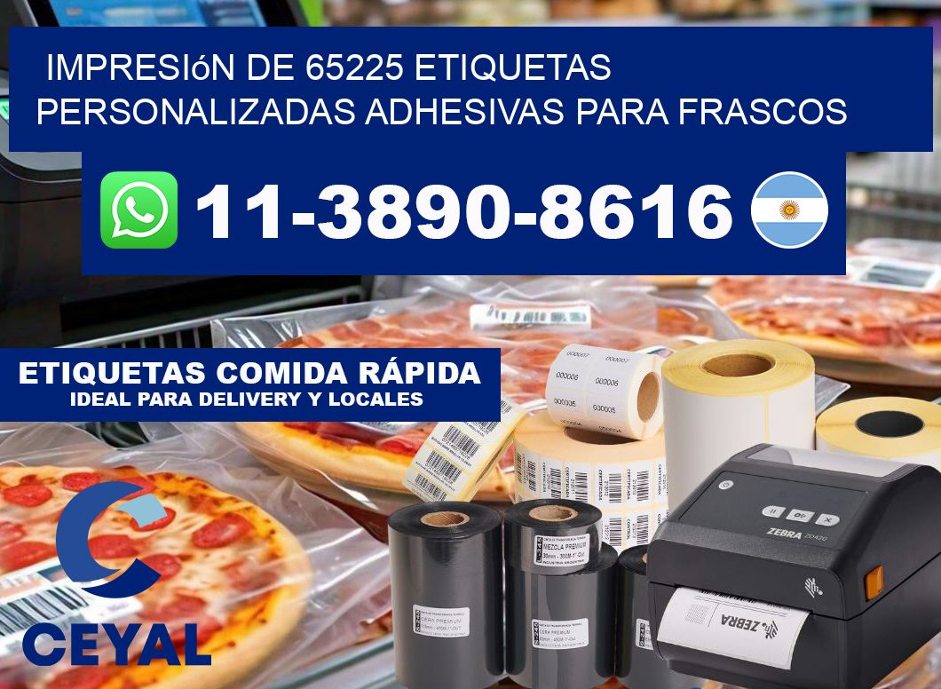 impresión de 65225 etiquetas personalizadas adhesivas para frascos