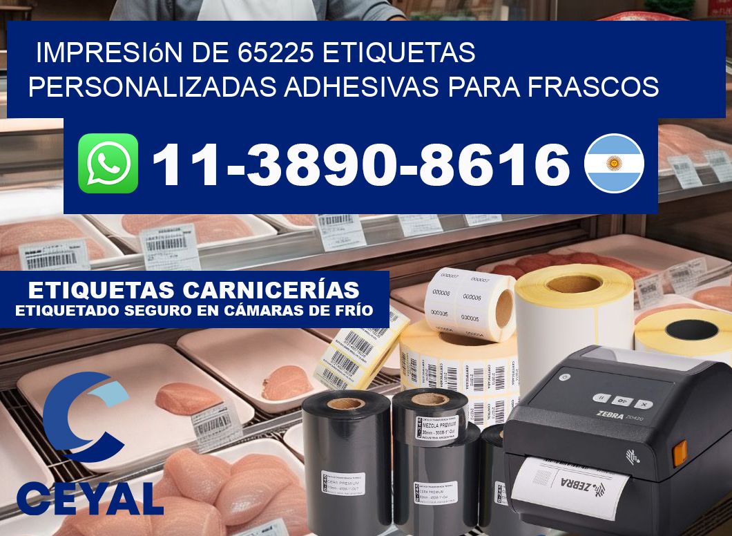 impresión de 65225 etiquetas personalizadas adhesivas para frascos