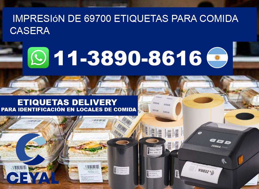 impresión de 69700 etiquetas para comida casera