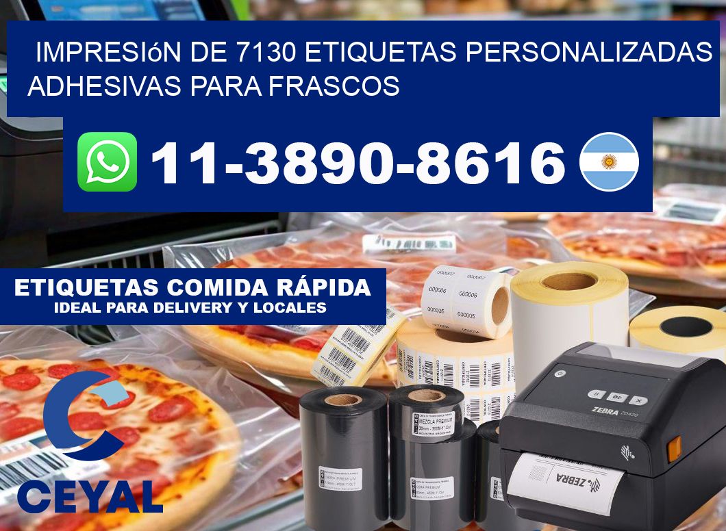 impresión de 7130 etiquetas personalizadas adhesivas para frascos