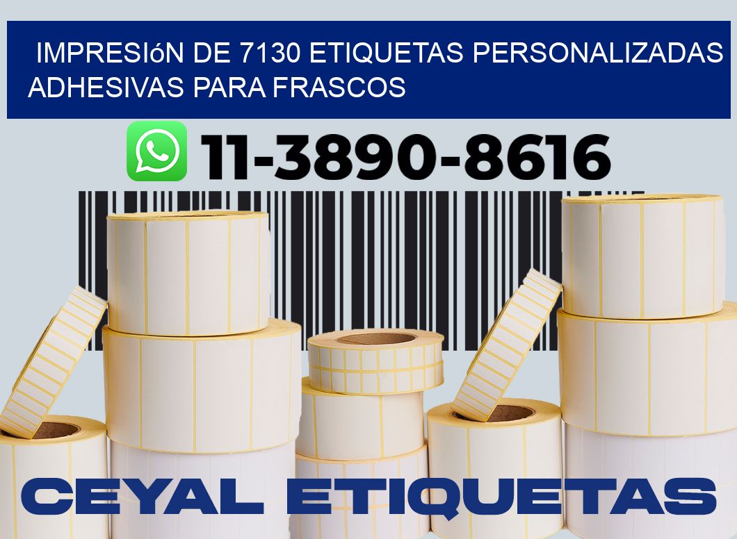 impresión de 7130 etiquetas personalizadas adhesivas para frascos