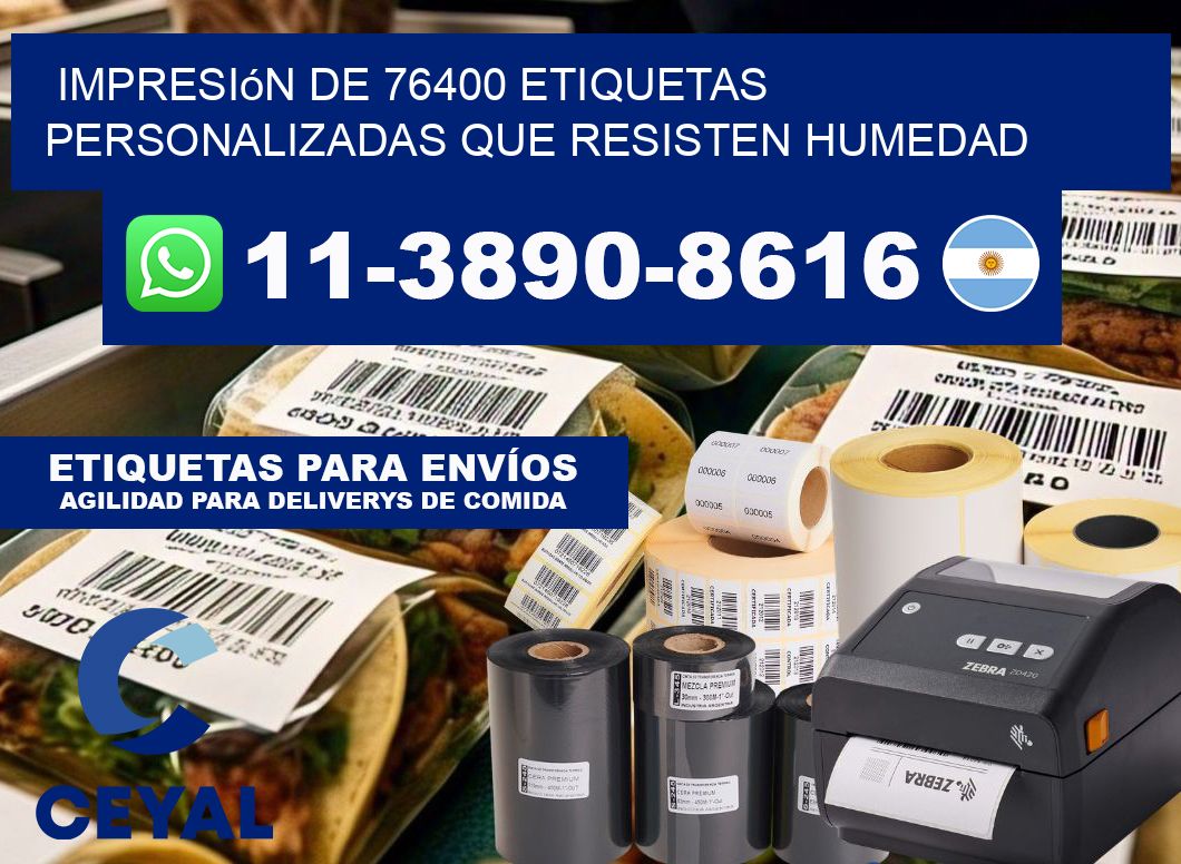 impresión de 76400 etiquetas personalizadas que resisten humedad