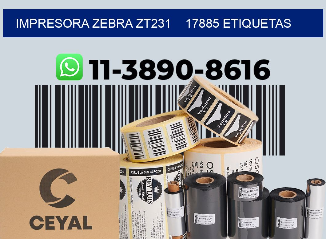 impresora zebra zt231    17885 etiquetas