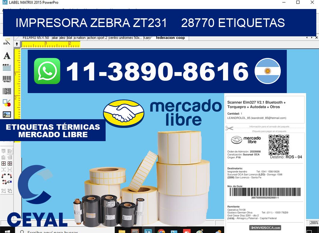 impresora zebra zt231 28770 etiquetas