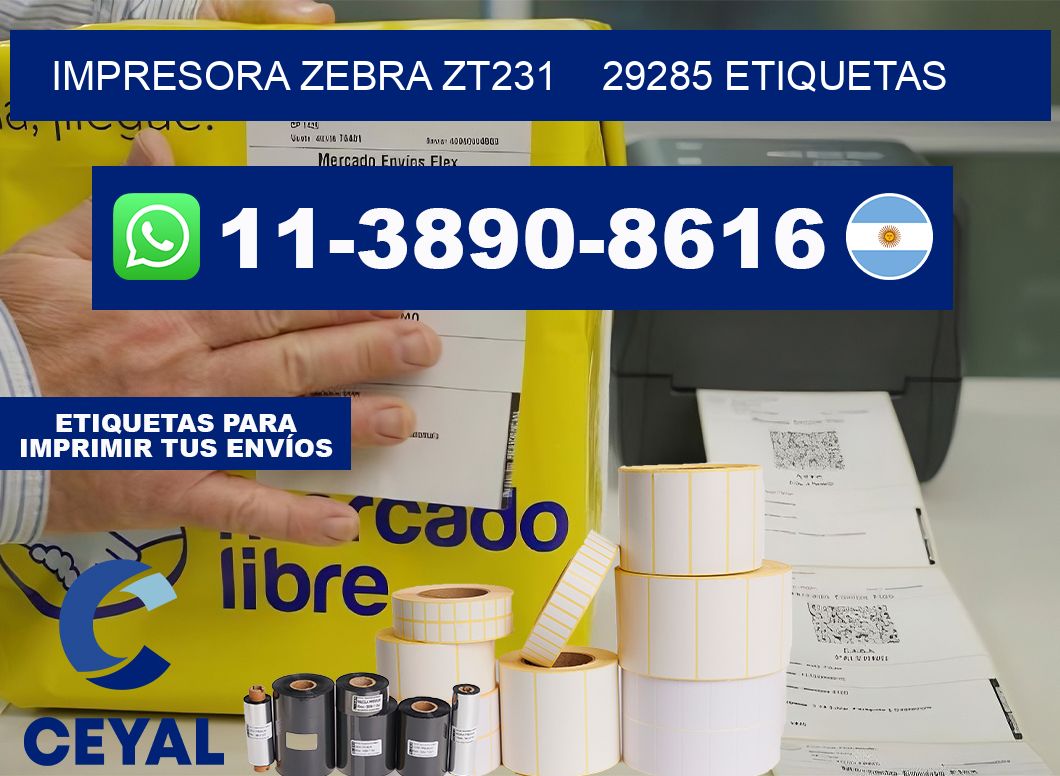 impresora zebra zt231    29285 etiquetas