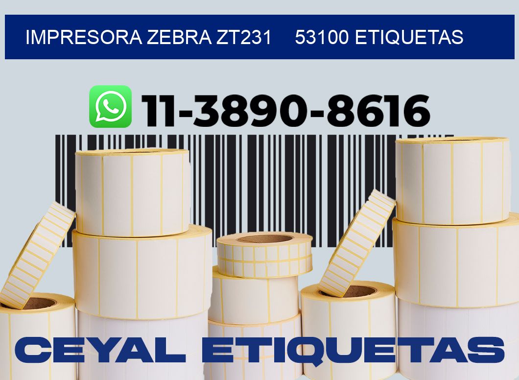 impresora zebra zt231 53100 etiquetas