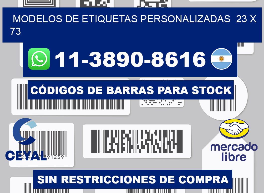 modelos de etiquetas personalizadas 23 x 73