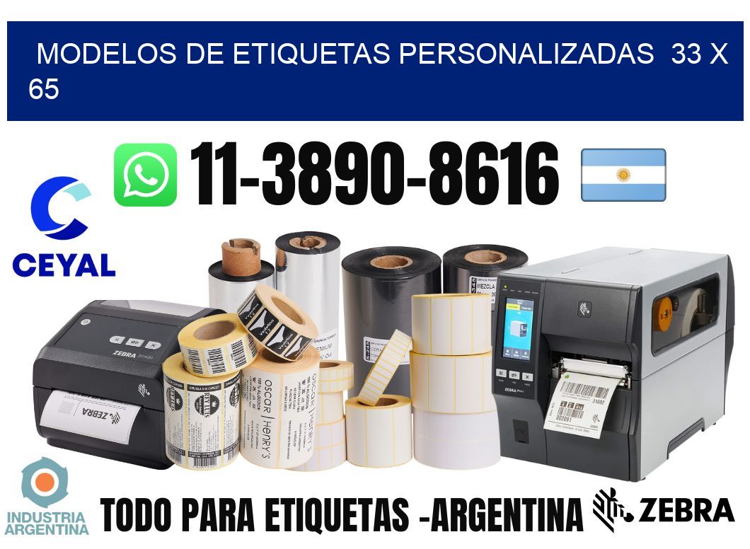 modelos de etiquetas personalizadas  33 x 65