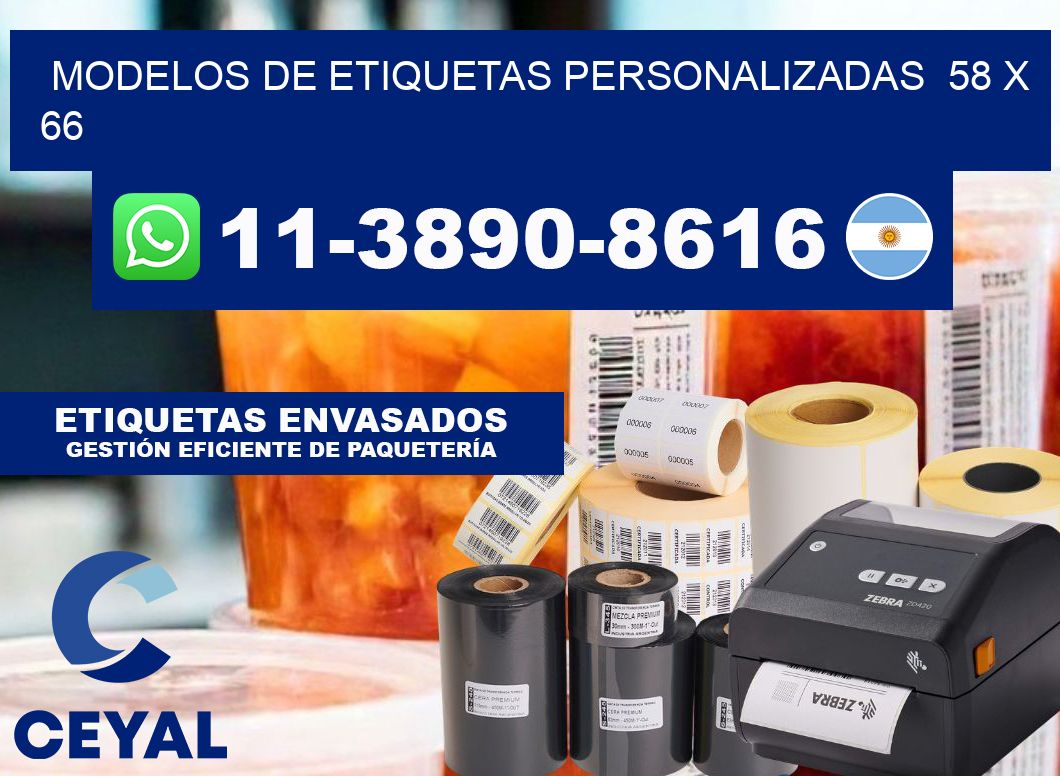 modelos de etiquetas personalizadas  58 x 66