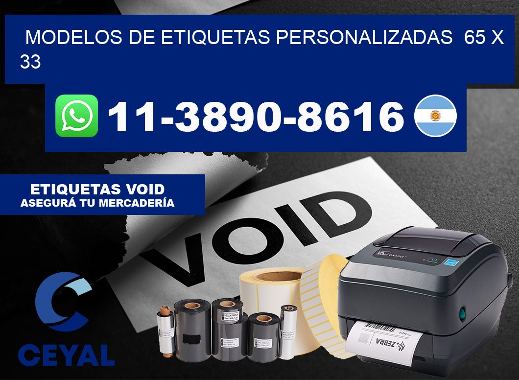 modelos de etiquetas personalizadas  65 x 33
