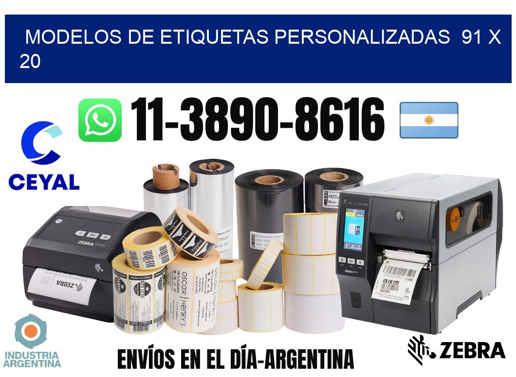 modelos de etiquetas personalizadas 91 x 20
