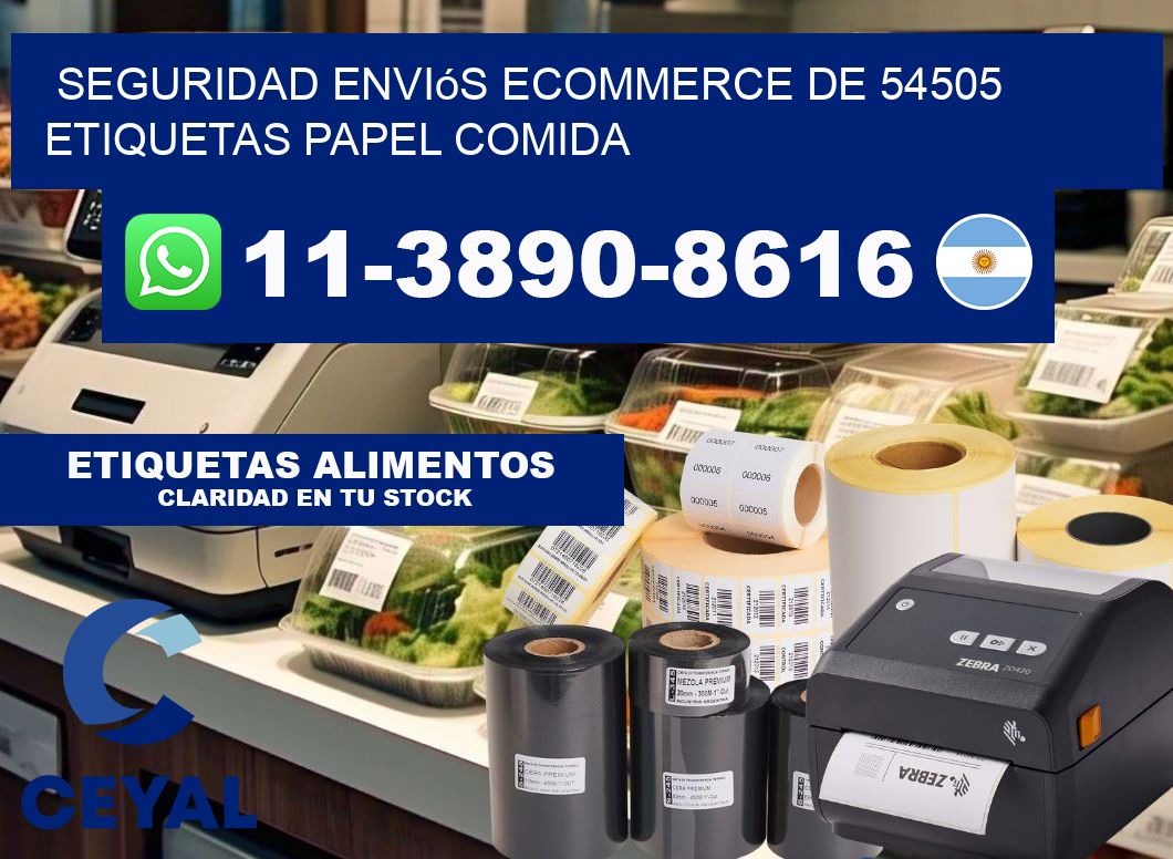 seguridad enviós ecommerce de 54505 etiquetas papel comida