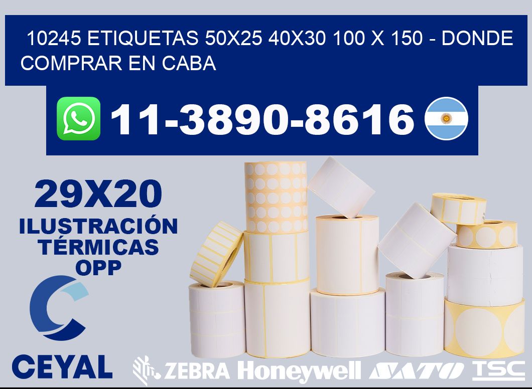 10245 etiquetas 50x25 40x30 100 x 150 - Donde Comprar en Caba