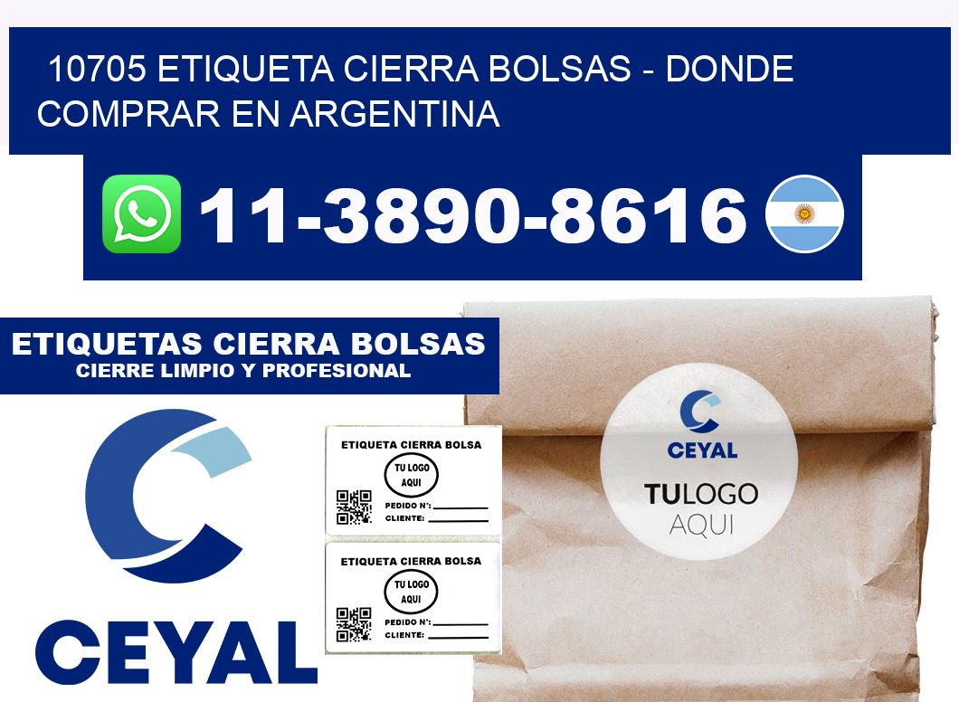 10705 etiqueta Cierra Bolsas - Donde Comprar en Argentina