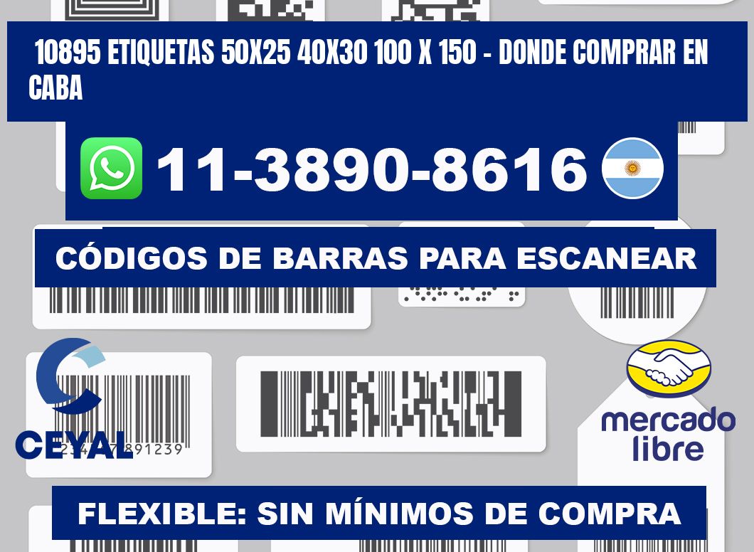10895 etiquetas 50x25 40x30 100 x 150 - Donde Comprar en Caba