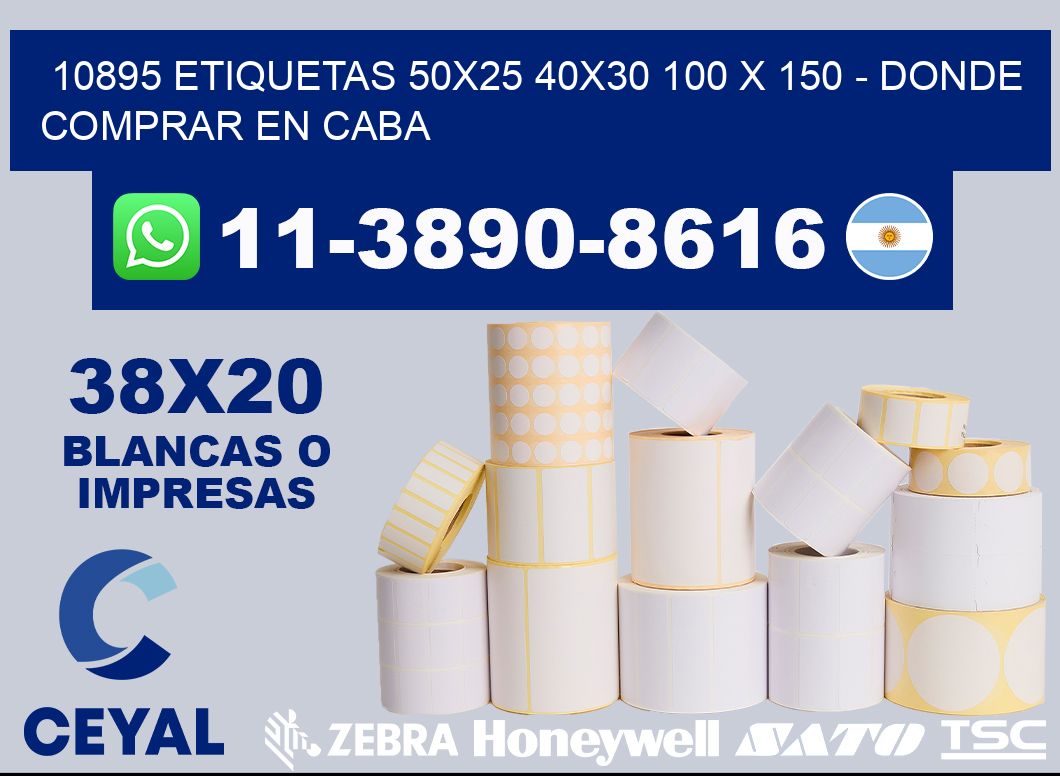 10895 etiquetas 50x25 40x30 100 x 150 - Donde Comprar en Caba