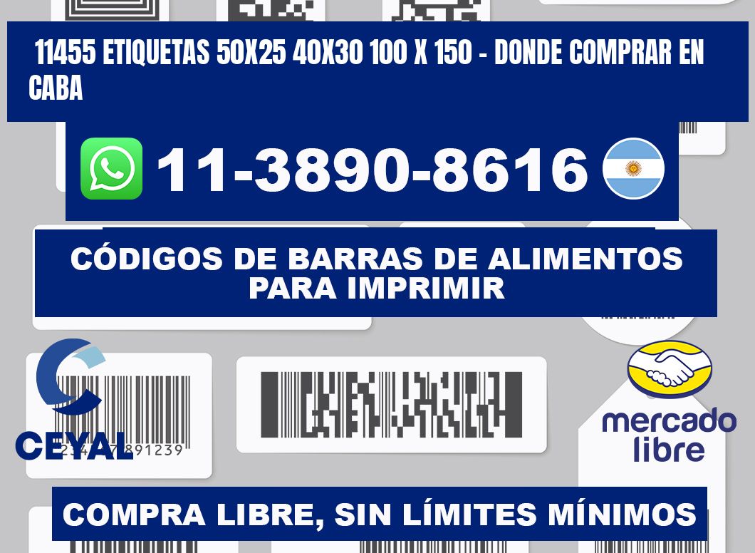 11455 etiquetas 50x25 40x30 100 x 150 - Donde Comprar en Caba