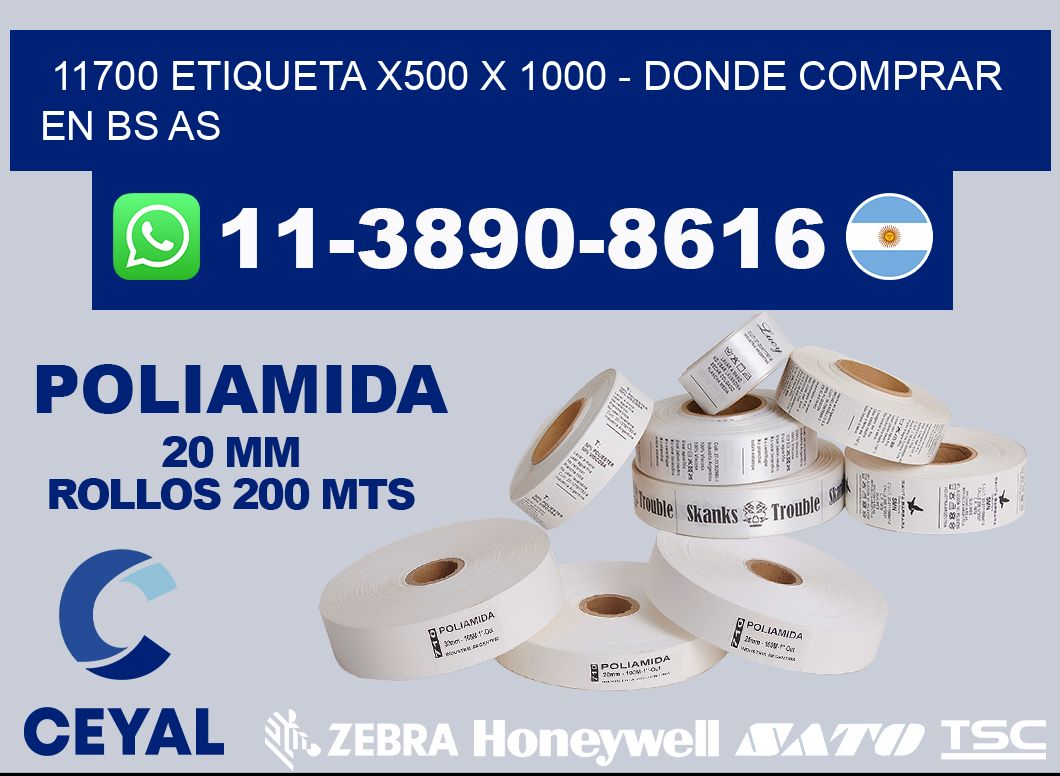 11700 etiqueta x500 x 1000 - Donde Comprar en bs as