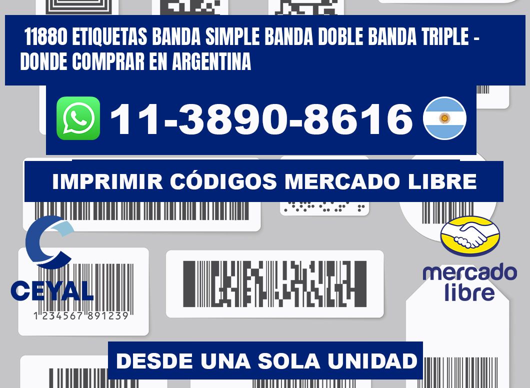 11880 etiquetas banda simple banda doble banda triple - Donde Comprar en Argentina
