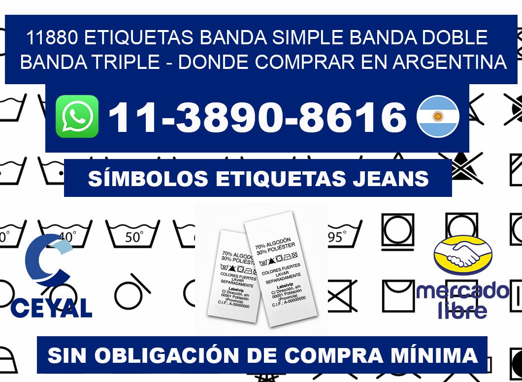11880 etiquetas banda simple banda doble banda triple - Donde Comprar en Argentina