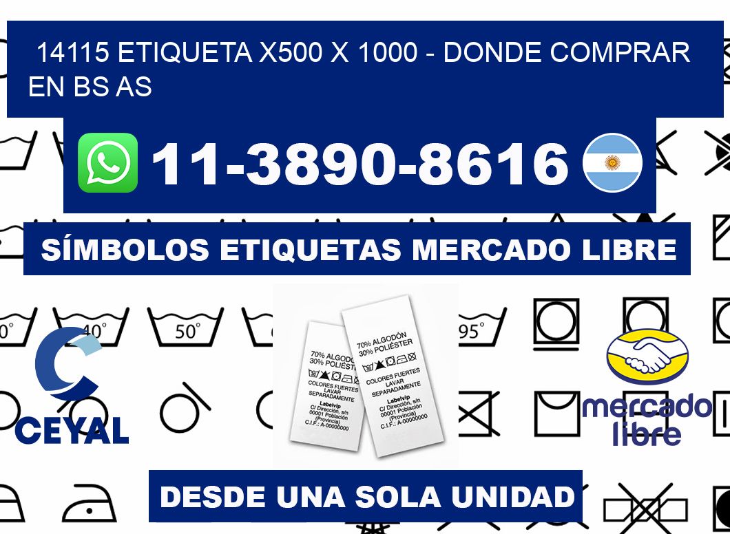 14115 etiqueta x500 x 1000 - Donde Comprar en bs as