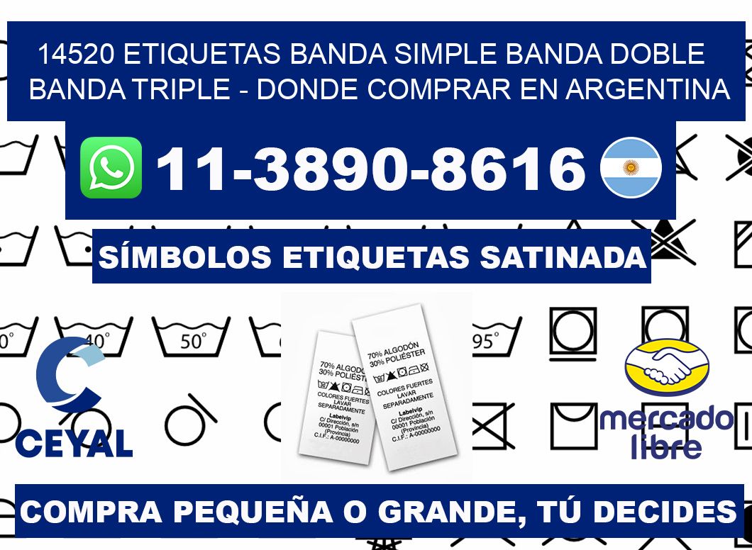14520 etiquetas banda simple banda doble banda triple - Donde Comprar en Argentina