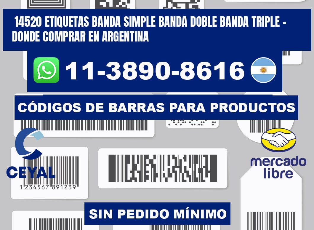 14520 etiquetas banda simple banda doble banda triple - Donde Comprar en Argentina