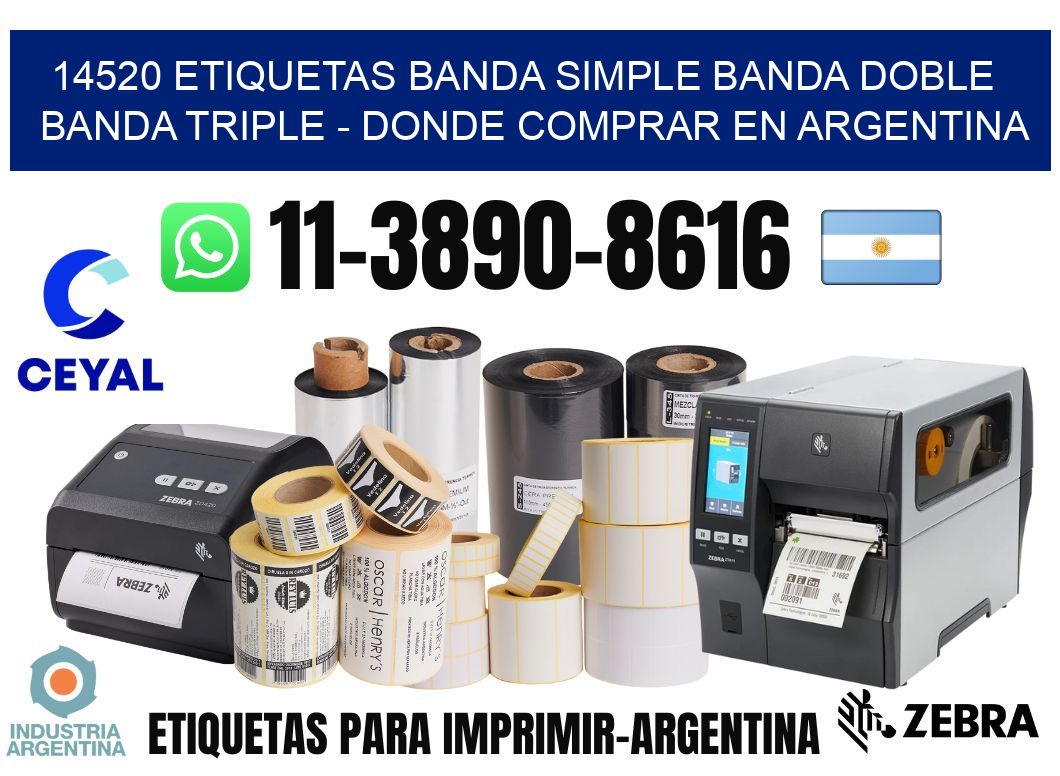 14520 etiquetas banda simple banda doble banda triple - Donde Comprar en Argentina
