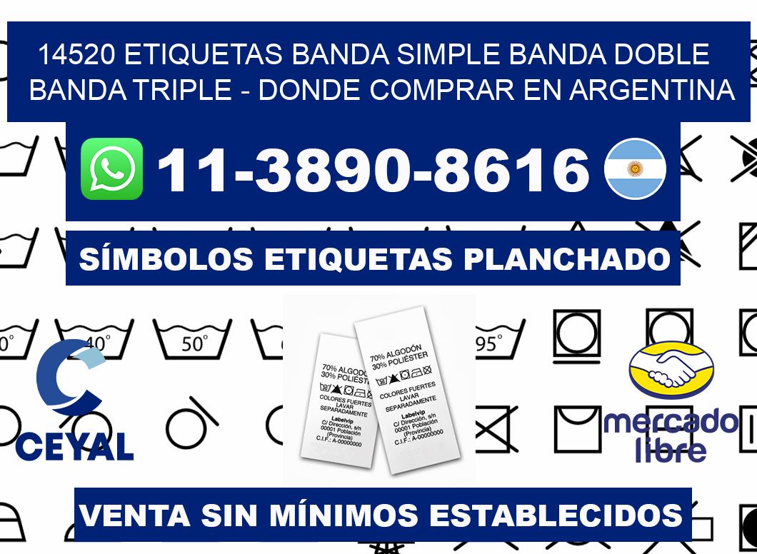 14520 etiquetas banda simple banda doble banda triple - Donde Comprar en Argentina