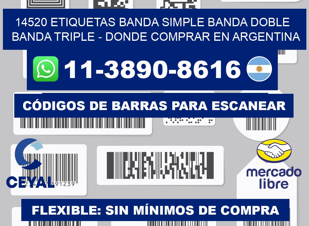 14520 etiquetas banda simple banda doble banda triple - Donde Comprar en Argentina