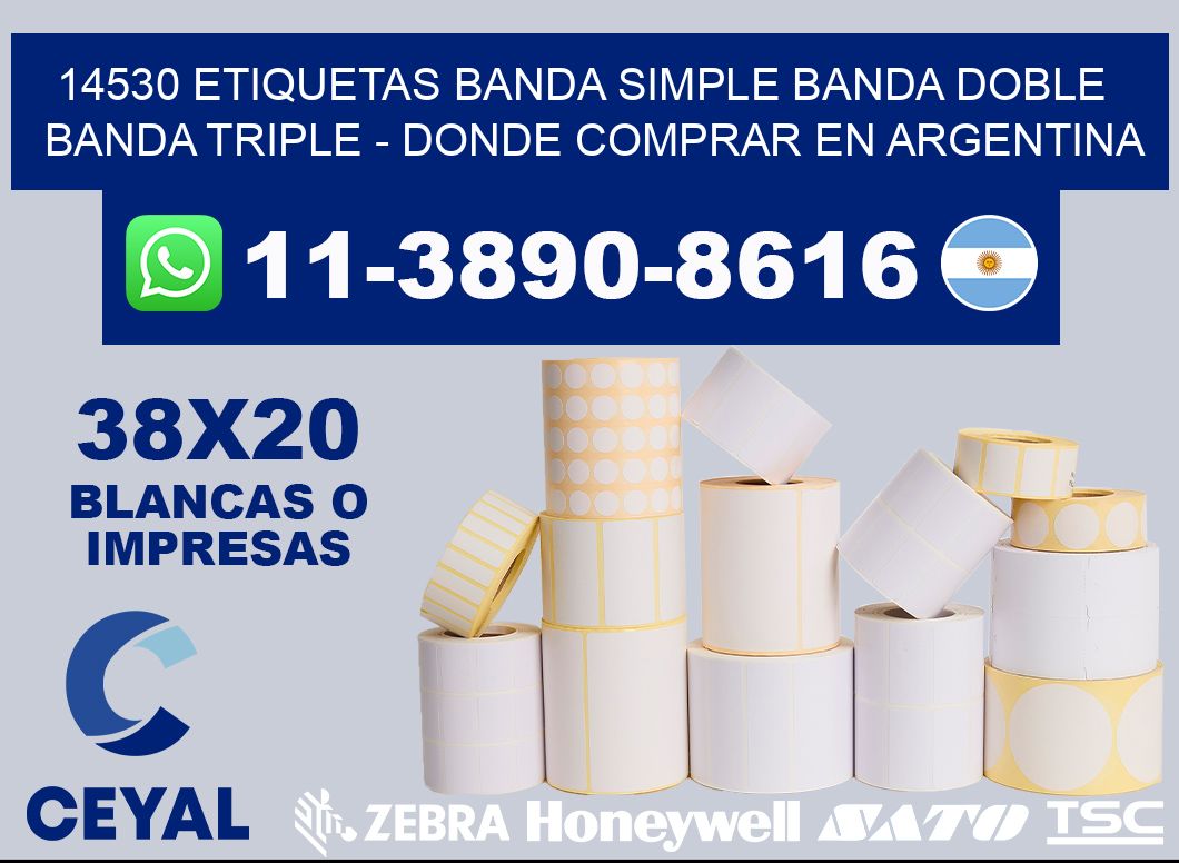 14530 etiquetas banda simple banda doble banda triple - Donde Comprar en Argentina